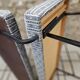 Banc, banquette vintage en tissu et métal style Knoll