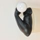 "Haltère" sconce by J.C. Peiré 1980, black ceramic