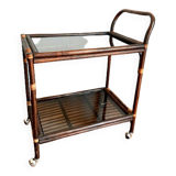 Rattan and smoked glass rolling service