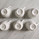 Porcelain cups and saucers Limoges Bernardaud