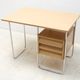 Writing desk, mid-century chrome and formica desk, 1950s, Czechoslovakia