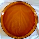 70s orange glass dish