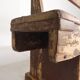 Pine bench with backrest, 2.5 metres long, 1950s.