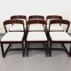 Set of 6 vintage Italian sleigh chairs by Mario Sabot