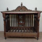 Provencal bread box in carved openwork walnut circa 1800
