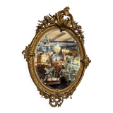 Miroir Louis XV biseauté doré à l or