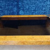 Italian burl coffee table after Willy Rizzo for Mario Sabot