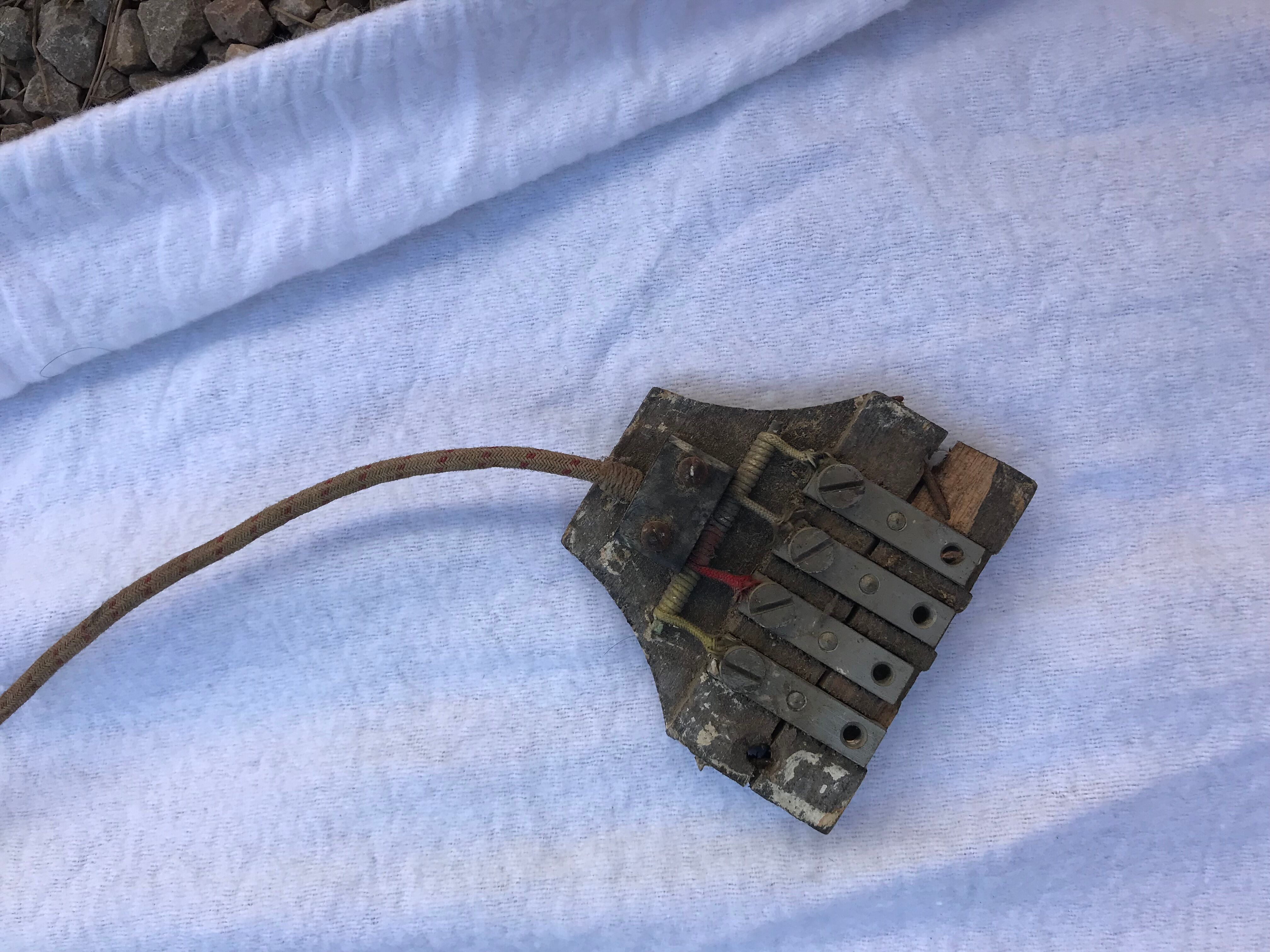 Wooden wall telephone, old, 1930