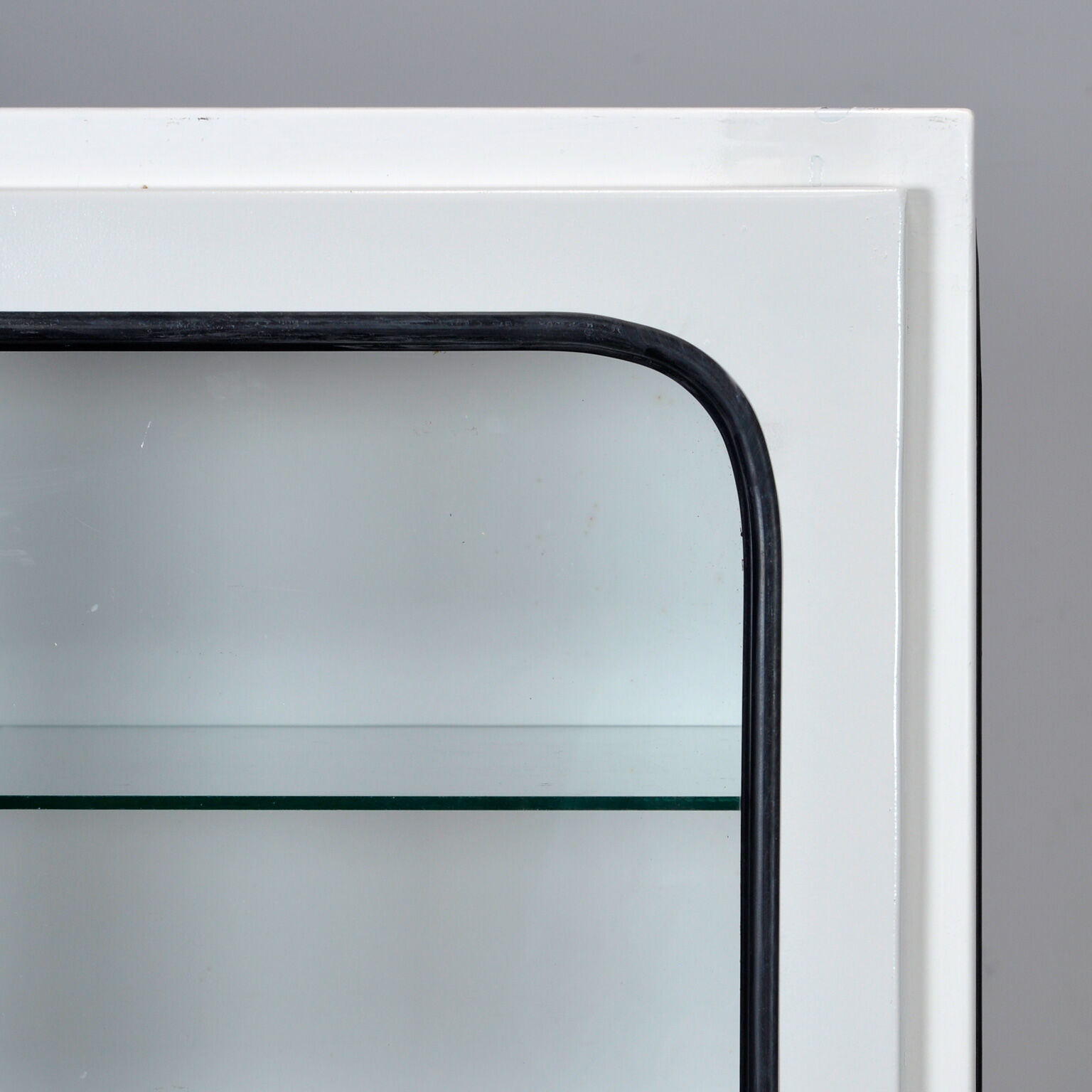 Vintage Iron And Glass Medical Cabinet, 1970s