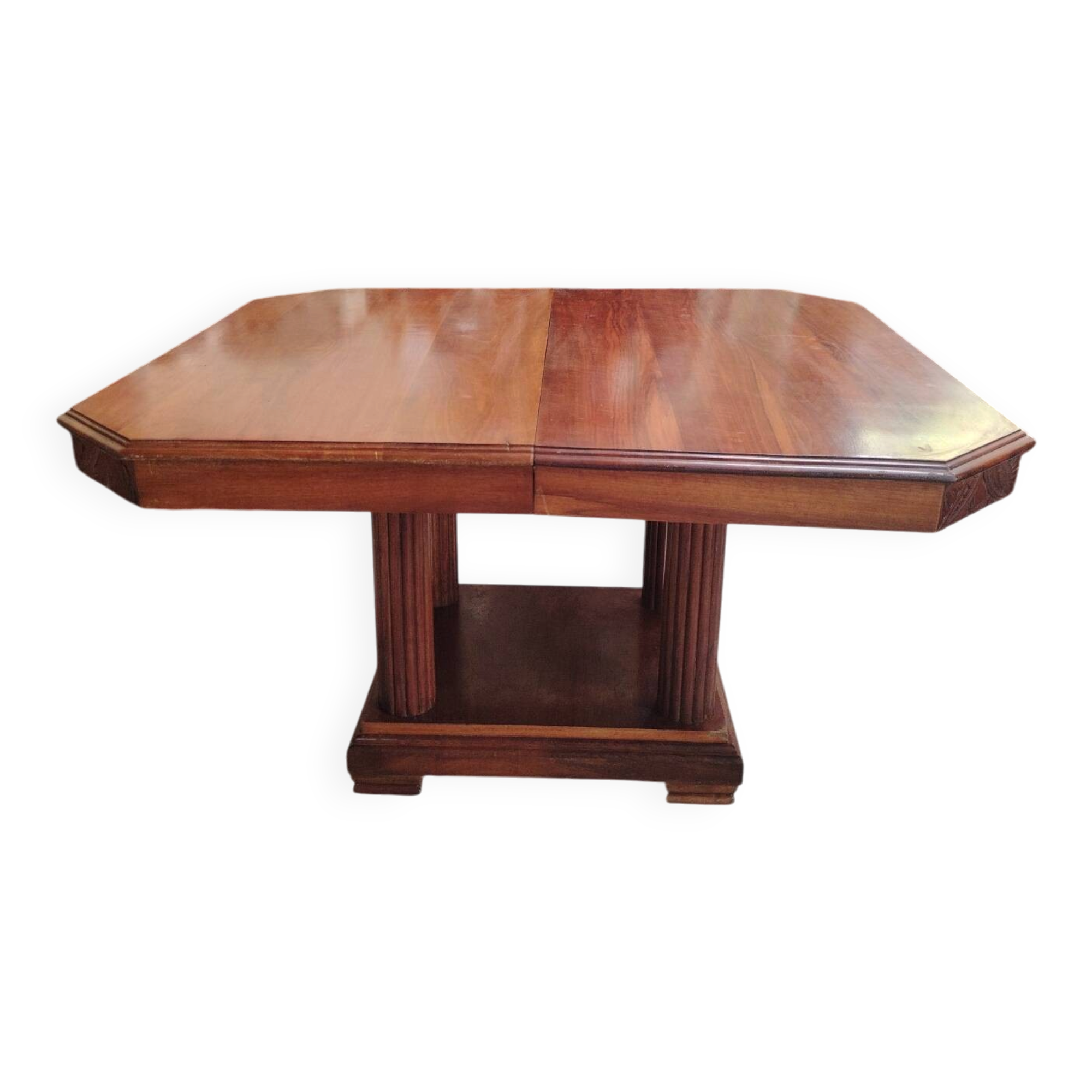 Large Art Deco dining table in solid wood - 1930