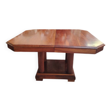 Large Art Deco dining table in solid wood - 1930