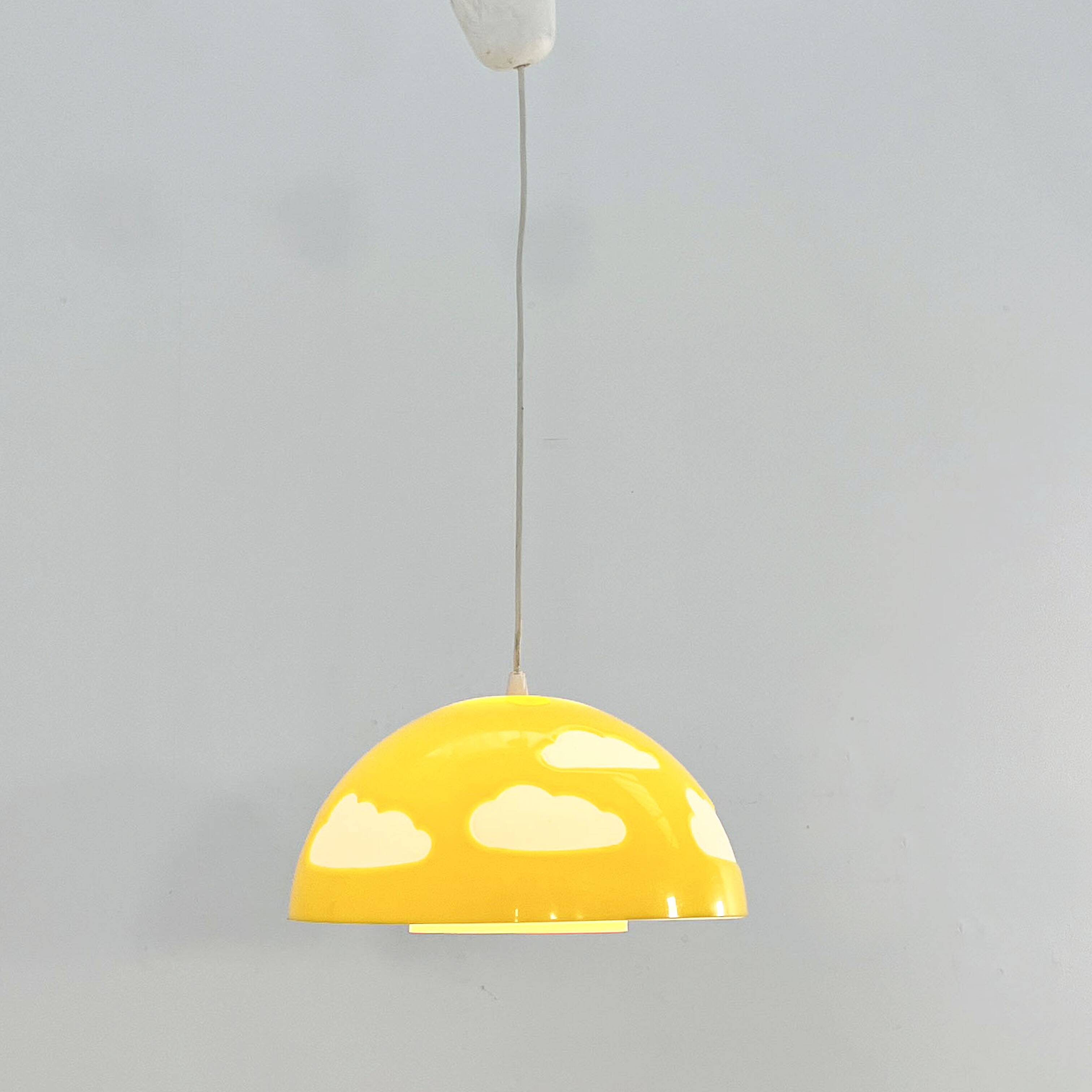 Yellow Nuage suspension by Henrik Preutz for Ikea, 1990
