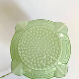 Painted glass lamp, fabric cable