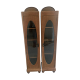 Authentic art deco showcase duo 1930s