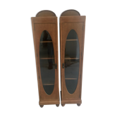 Authentic art deco showcase duo 1930s