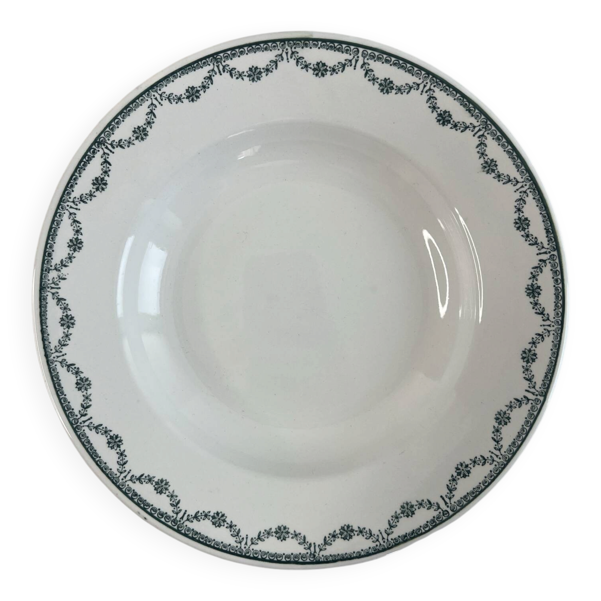 Assiette creuse Saint Amand verte