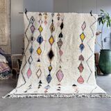 New Moroccan Berber rug M'rirt – 200x300 cm – Multicolored diamonds