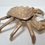 Vintage brass ashtray crab