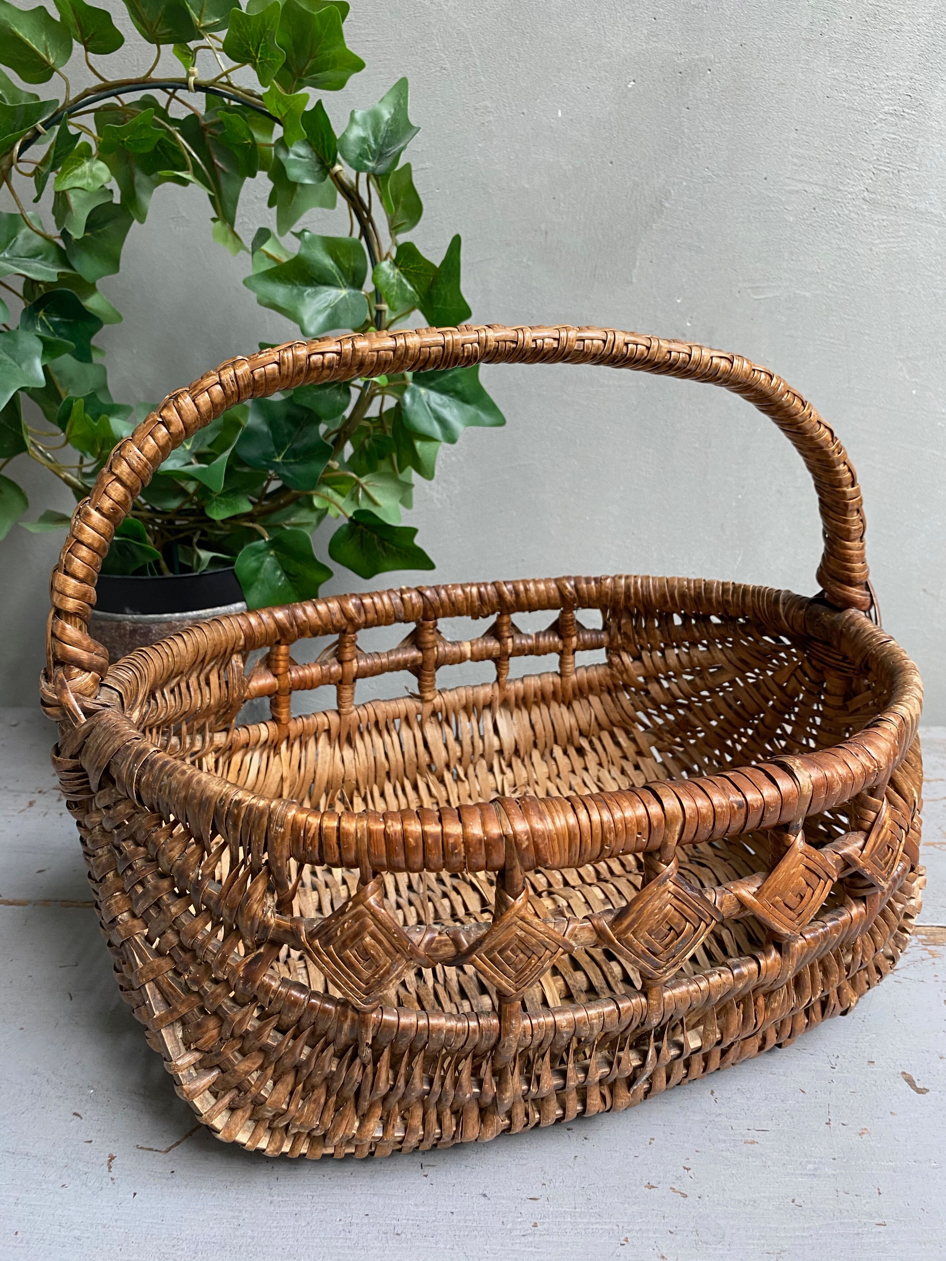 Vintage wicker basket