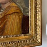 Portrait à l'huile sur toile encadré