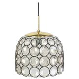 Iron and clear glass pendant from Limburg, Germany, 1960s.