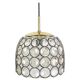Iron and clear glass pendant from Limburg, Germany, 1960s.