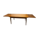 60's rectangular Scandinavian table with extension cords