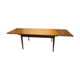 Table scandinave rectangulaire 1960 avec rallonges