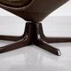 Vintage Mid-Century Danish Modern Leather Adjustable Easy Chair and Ottoman