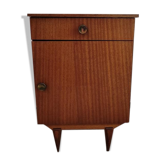 Bedside wood veneered, compass feet