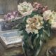Table in oil bouquet of flowers