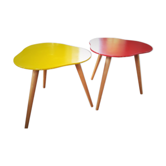 Paire de tables tripodes Baumann des années 50