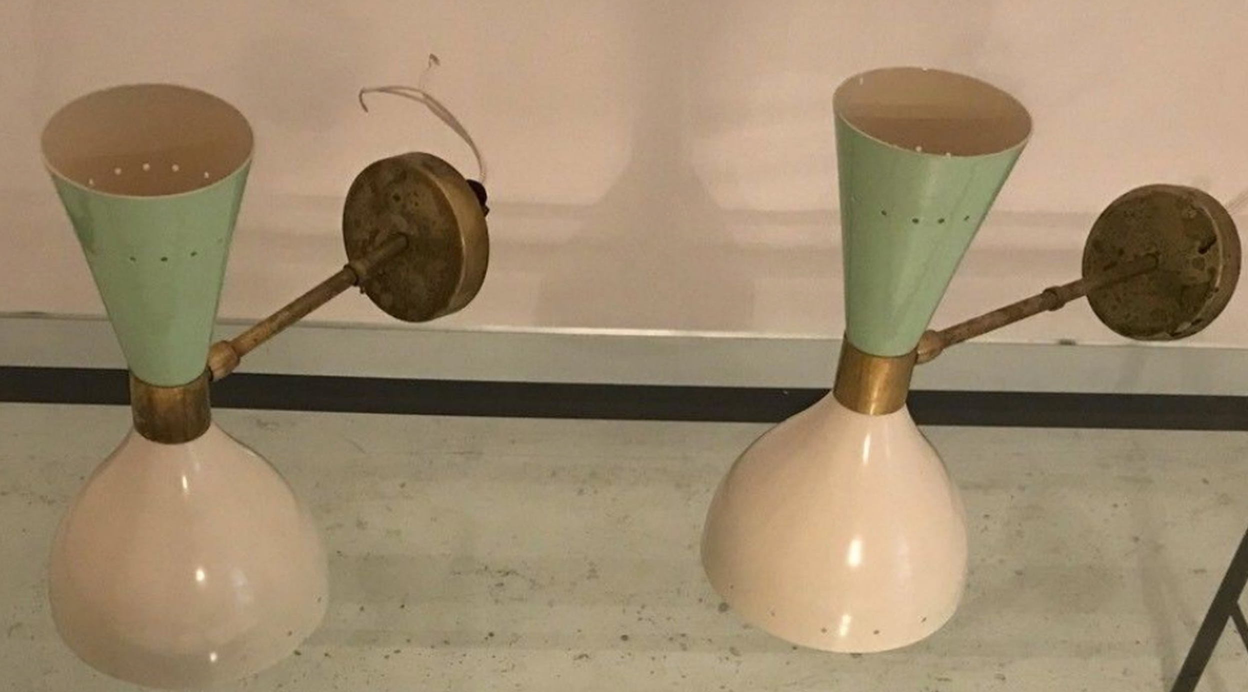 Pair wall sconces 1950