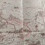 Panoramic map of the city of Jerusalem 1950's
