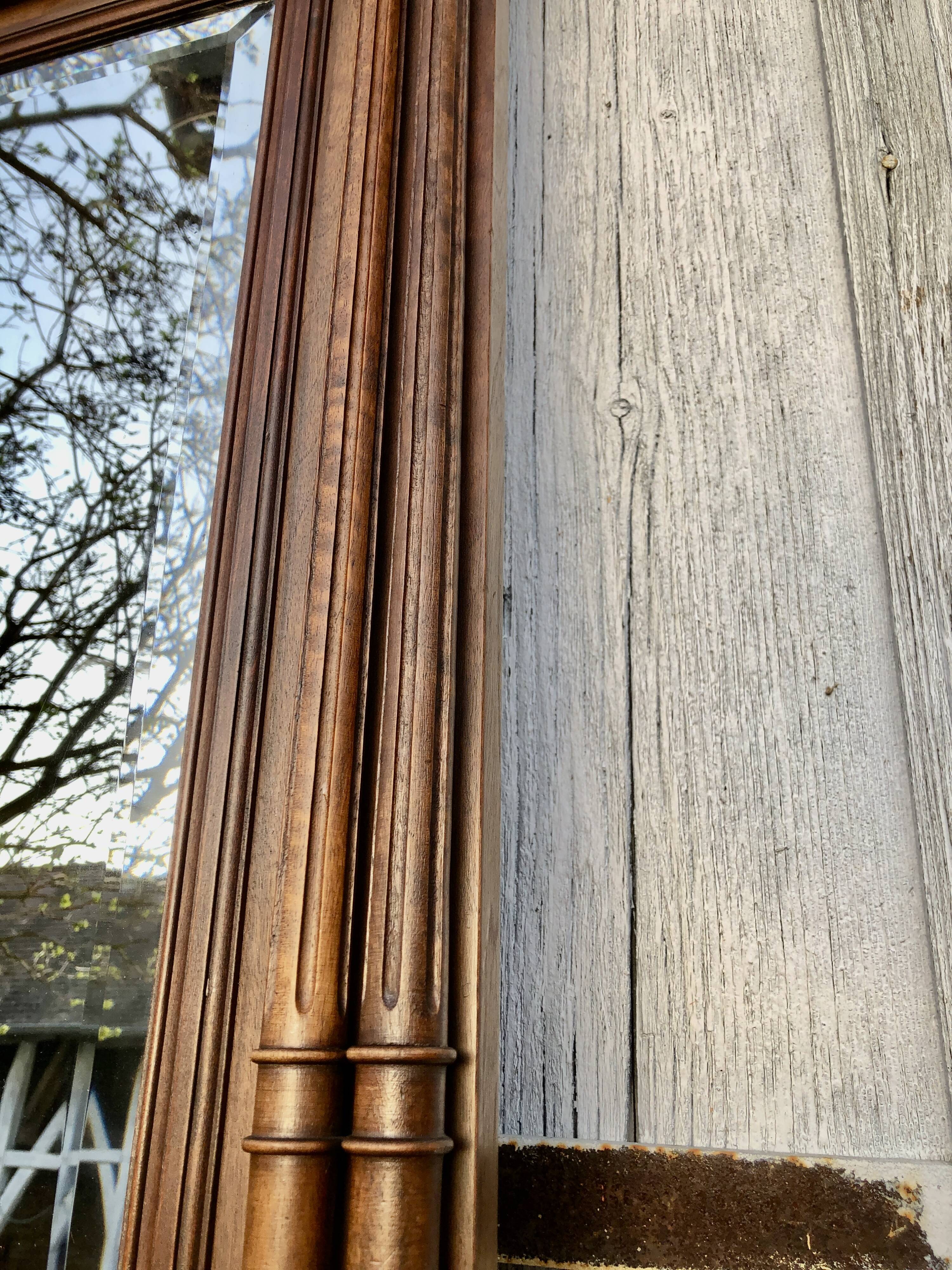 Rectangular mirror, wooden trumeau 120x139