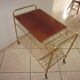 Vinyl door serving table