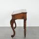 19th century English antique oak wall desk/writing table on wheels