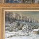 Large oil on canvas signed by Victor Zolnierowicz – Snowy landscape in