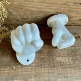 Pair of "hands" candlesticks