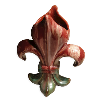 Fleur-de-lys ceramic vase