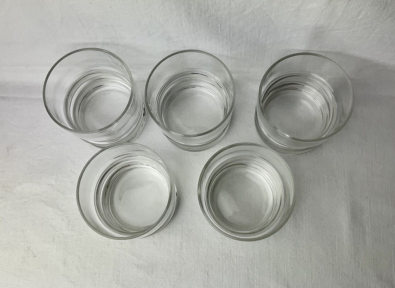 Set of 5 glasses with vintage aperitif 70'