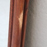 Henry II style bevelled oak mirror 95x154cm