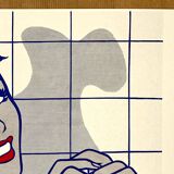 Original pop-art poster, reissue by Roy Lichtenstein "woman in bath 1963"