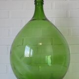 Dame-jeanne XXL / bouteille verte transparente vintage / verre soufflé à la main / vase de sol