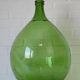 XXL demijohn / vintage clear green bottle / hand blown glass / floor vase