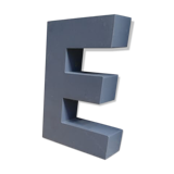 E metal letter