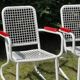Vintage chair in steel wire on sled base, 1970s