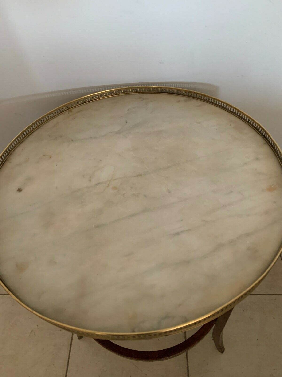 Louis XVI style healing in mahogany over marble has gallery 20th century