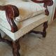 Wood and fabric armchair in Louis XIV style (or High Period style)