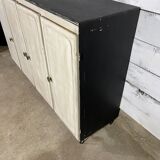 Patinated sideboard 4 doors